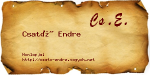 Csató Endre névjegykártya